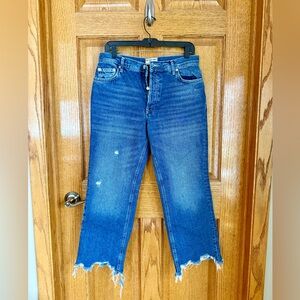 EUC Womens We the Free Cropped Distressed Jeans 28